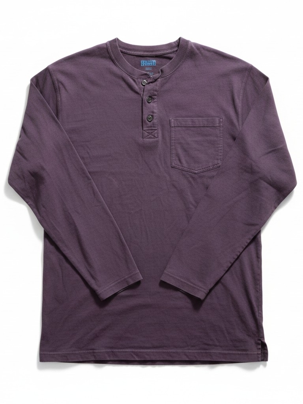 Duluth Trading Co Long-Sleeve Henley Pocket Shirt - Plum